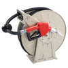 VEVOR Fuel Hose Reel, 3/4 inch x 50 ft Retractable, Spring Driven Auto Swivel Rewind, 300 PSI, Heavy-Duty Carbon Steel Construction with Industrial Grade Rubber Hose, for Diesel Fuel, Kerosene