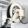 VEVOR Grease Hose Reel, 1/4 in x 50 ft Retractable, Spring Driven Auto Swivel Rewind, Max 10152 PSI, Heavy-Duty Carbon Steel Construction with Steel Wire Braided Hose, for Lube, Grease, Hydraulic Oil