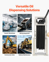 VEVOR Grease Hose Reel, 1/4 in x 50 ft Retractable, Spring Driven Auto Swivel Rewind, Max 10152 PSI, Heavy-Duty Carbon Steel Construction with Steel Wire Braided Hose, for Lube, Grease, Hydraulic Oil