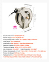 VEVOR Grease Hose Reel, 1/4 in x 50 ft Retractable, Spring Driven Auto Swivel Rewind, Max 10152 PSI, Heavy-Duty Carbon Steel Construction with Steel Wire Braided Hose, for Lube, Grease, Hydraulic Oil