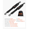 VEVOR Retractable Ratchet Straps, 2 in x 2 ft Ratchet Tie Down Straps with Security Lock S Hooks, 2 Pack Heavy Duty Ratchet Tie Down Straps with 1500 lbs Break Strength, for Trailers, Vehicles, Boat