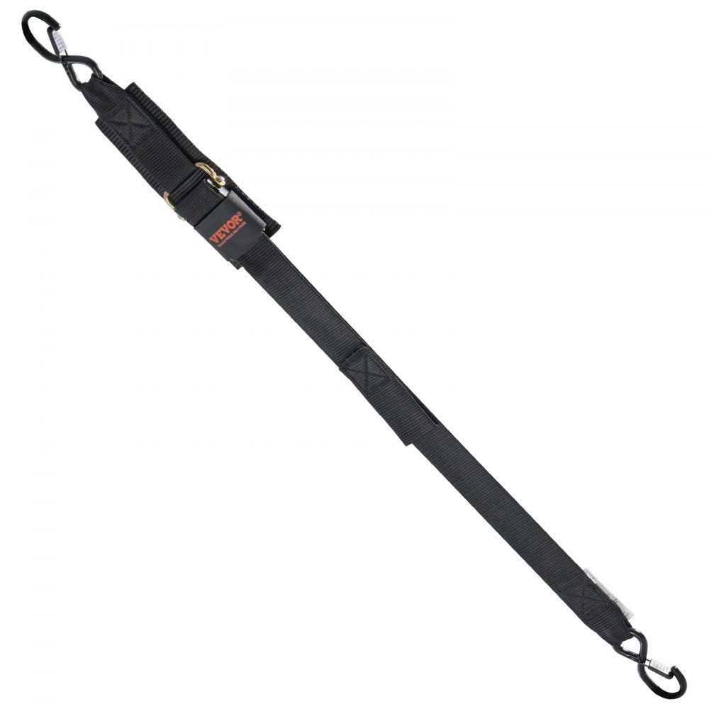 VEVOR Retractable Ratchet Straps, 2 in x 4 ft Ratchet Tie Down Straps with Security Lock S Hooks, 2 Pack Heavy Duty Ratchet Tie Down Straps with 1500 lbs Break Strength, for Trailers, Vehicles, Boat