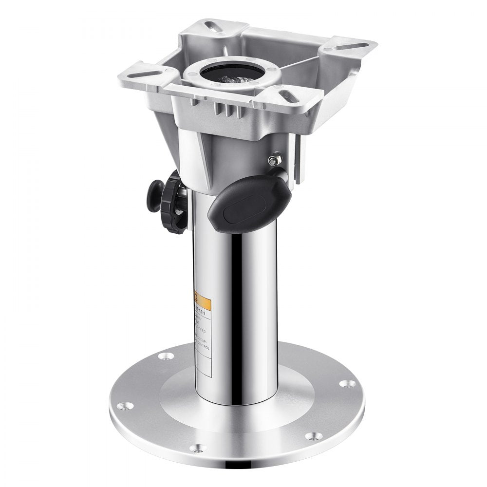 VEVOR Boat Seat Pedestal, Adjustable Height from 12.76 to 18.7 Inches, Aluminum Alloy Boat Chair Base with Locking Design, Waterproof & Rust-resistant, Ideal for Fishing and Boating Enthusiasts