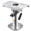 VEVOR Boat Seat Pedestal, Adjustable Height from 13.39 to 19.2 Inches, Aluminum Alloy Boat Chair Base with Slide, 5-inch Sliding Travel, Locking Design, Ideal for Fishing and Boating Enthusiasts