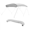 VEVOR 4 Bow Bimini Top Replacement Cover, 8 ft Long Durable 600D Marine Grade Waterproof Sun Shade Boat Canopy with Storage Boot, Easy Install Zipper Sleeve Awning, 96"L x (97"-103")W, Gray (No Frame)