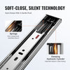 VEVOR 6 Pairs of 14 Inch Drawer Slides Side Mount Rails, Heavy Duty Full Extension Steel Track, Soft-Close Noiseless Guide Glides Cabinet Kitchen Runners with Ball Bearing, 100 Lbs Load Capacity