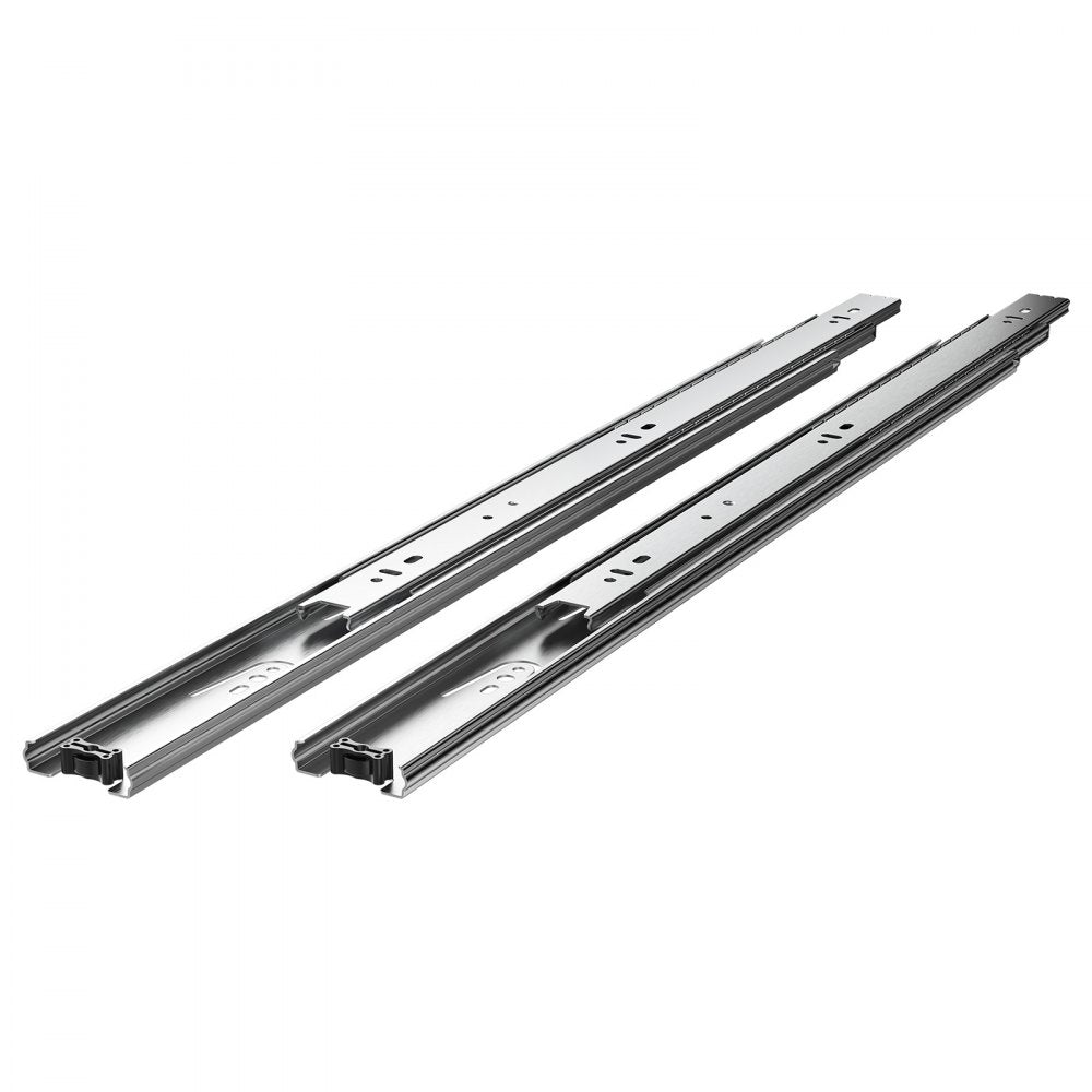 VEVOR Drawer Slides, 24 inch, 10 Pairs Full Extension Ball Bearing Cabinet Rails, 100 LB Load Capacity Heavy Duty Side Mount Dresser Drawer Slides, Drawer Track Runners for Kitchen DIY Replacement