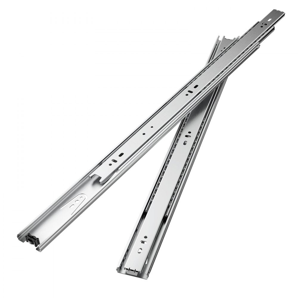 VEVOR Drawer Slides, 24 inch, 10 Pairs Full Extension Ball Bearing Cabinet Rails, 100 LB Load Capacity Heavy Duty Side Mount Dresser Drawer Slides, Drawer Track Runners for Kitchen DIY Replacement