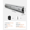 VEVOR Drawer Slides, 18 inch, 10 Pairs Full Extension Ball Bearing Cabinet Rails, 100 LB Load Capacity Heavy Duty Side Mount Dresser Drawer Slides, Drawer Track Runners for Kitchen DIY Replacement