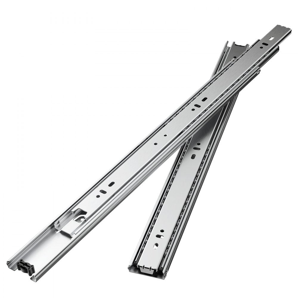 VEVOR Drawer Slides, 18 inch, 10 Pairs Full Extension Ball Bearing Cabinet Rails, 100 LB Load Capacity Heavy Duty Side Mount Dresser Drawer Slides, Drawer Track Runners for Kitchen DIY Replacement