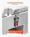 VEVOR truck bed tool box - locking latch design, padlock-ready illustration