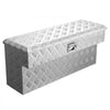 VEVOR Truck Bed Tool Box, Heavy Duty Aluminum Tool Box with Tread Patterns, Storage Toolbox Chest Organizer with Lock and Key, Ideal for Pickup, Truck Bed, RV, Trailer, 34 x 12 x 15.4 in, Silver