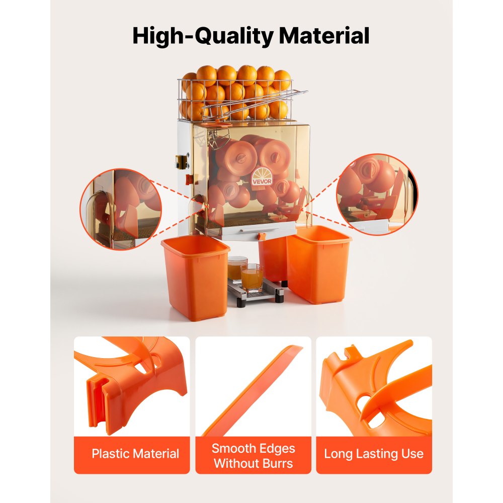 VEVOR 2pcs Electric Orange Juicer Spare Parts, Premium Plastcis, Compatible with VEVOR NS2000E Series Electric Orange Juicer Machine, Easy to Replace