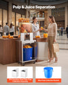 VEVOR Movable Base Cabinet for Orange Juicer, Thickened Stainless Steel, 4 Swivel Casters, Compatible with VEVOR NS2000E-2\NS2000E-2T\NS2000E-3 Semi-Automatic Feed Orange Juicer, Easy Installation