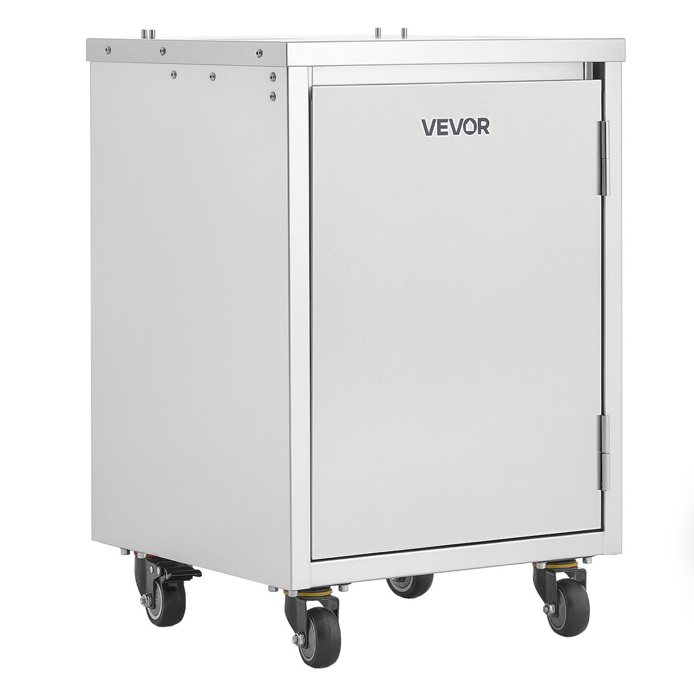 VEVOR Movable Base Cabinet for Orange Juicer, Thickened Stainless Steel, 4 Swivel Casters, Compatible with VEVOR NS2000E-2\NS2000E-2T\NS2000E-3 Semi-Automatic Feed Orange Juicer, Easy Installation
