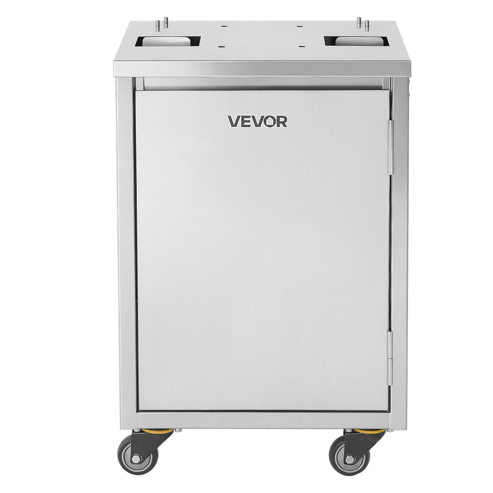 VEVOR Movable Base Cabinet for Orange Juicer, Thickened Stainless Steel, 4 Swivel Casters, Compatible with VEVOR NS2000E-2\NS2000E-2T\NS2000E-3 Semi-Automatic Feed Orange Juicer, Easy Installation