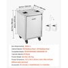 VEVOR Movable Base Cabinet for Orange Juicer, Thickened Stainless Steel Cabinet, 4 Swivel Casters, Compatible with VEVOR NS2000E-4\NS2000E-4P Fully Automatic Feed Orange Juicer, Easy Installation