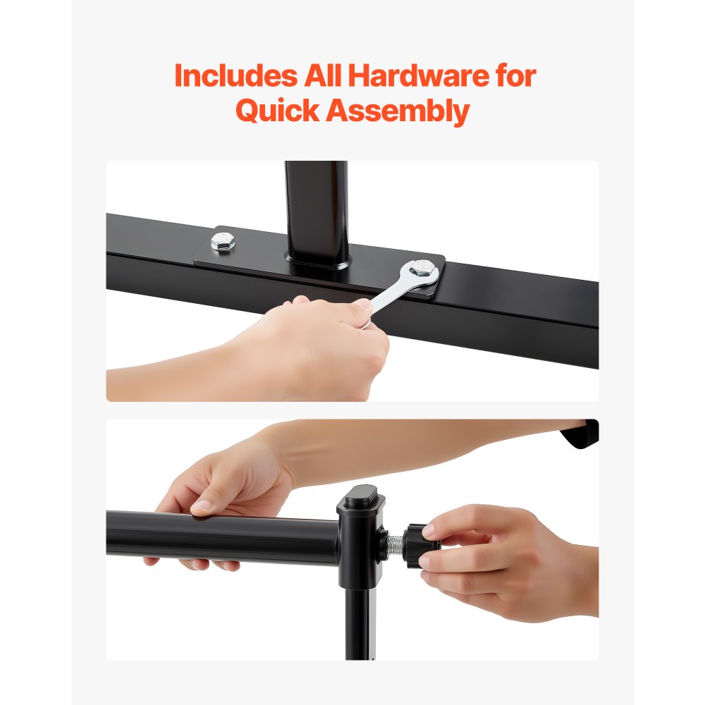 VEVOR Ballet Barre, 4 Ft Double Barre Bar for Home, Freestanding Portable Ballet Stretching Dance Bars, Height Adjustable Anti-Wobble Fitness Studio Equipment, for Pilates Balance Workout