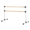 VEVOR Ballet Barre, 6 Ft Double Beechwood Barre Bar for Home, Freestanding Portable Ballet Stretching Dance Bars, Height Adjustable Anti-Wobble Fitness Gym Equipment, for Pilates Balance Workout