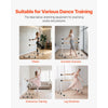 VEVOR Ballet Barre, 4 Ft Double Beechwood Barre Bar for Home, Freestanding Portable Ballet Stretching Dance Bars, Height Adjustable Anti-Wobble Fitness Gym Equipment, for Pilates Balance Workout