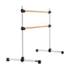 VEVOR Ballet Barre, 4 Ft Double Beechwood Barre Bar for Home, Freestanding Portable Ballet Stretching Dance Bars, Height Adjustable Anti-Wobble Fitness Gym Equipment, for Pilates Balance Workout
