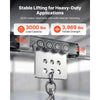 VEVOR 8 Wheel Trolley Assembly Rollers, 4 Pcs 3000 lbs Load, Dual Bearing Trolley Assembly for 1-5/8" Wide and All 1-5/8" or Taller Strut Channel, Heavy Duty Sliding Track System for Warehouse Garage
