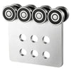 VEVOR 8 Wheel Trolley Assembly Rollers, 4 Pcs 3000 lbs Load, Dual Bearing Trolley Assembly for 1-5/8" Wide and All 1-5/8" or Taller Strut Channel, Heavy Duty Sliding Track System for Warehouse Garage