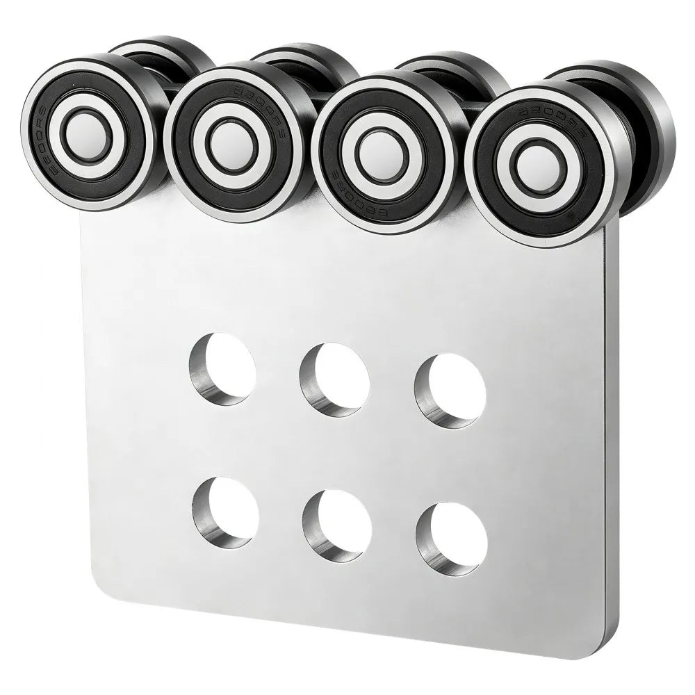VEVOR 8 Wheel Trolley Assembly Rollers, 4 Pcs 3000 lbs Load, Dual Bearing Trolley Assembly for 1-5/8" Wide and All 1-5/8" or Taller Strut Channel, Heavy Duty Sliding Track System for Warehouse Garage