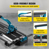 VEVOR Manual Tile Cutter, 24 inch, Porcelain Ceramic Tile Cutter with Tungsten Carbide Cutting Wheel, Infrared Positioning, Anti-Skid Feet, Durable Rails for professional installers or beginners