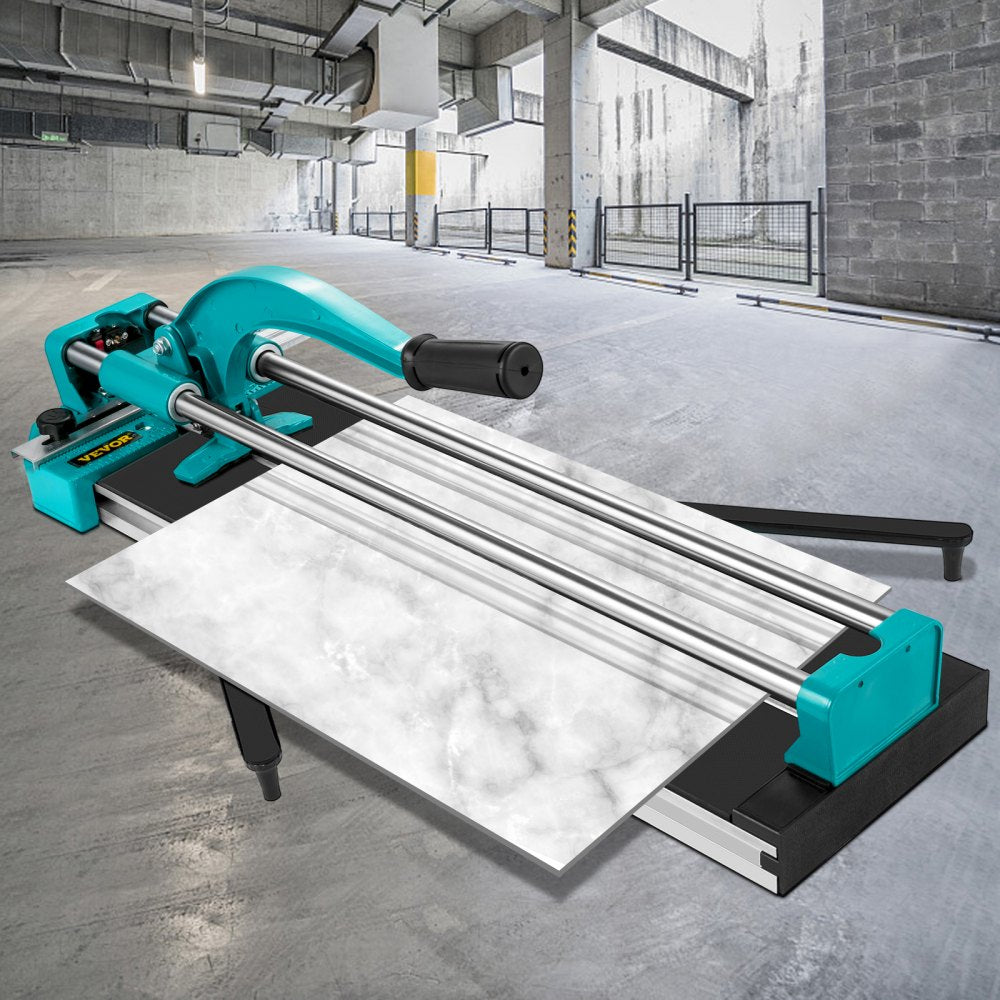 VEVOR 24 Inch Manual Tile Cutter Double Rails, Professional Tile Cutter W/Alloy Cutting Wheel for Porcelain and Ceramic Tiles