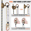 VEVOR Vertical Lifeline Assembly, 0.55'' x 25' Fall Protection Rope with 30 KN Breaking Tension, Polyester Roofing Rope with Steel Snap Hooks, Rope Grab, and Shock Absorber, ANSI Compliant