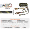 VEVOR Vertical Lifeline Assembly, 0.55'' x 25' Fall Protection Rope with 30 KN Breaking Tension, Polyester Roofing Rope with Steel Snap Hooks, Rope Grab, and Shock Absorber, ANSI Compliant