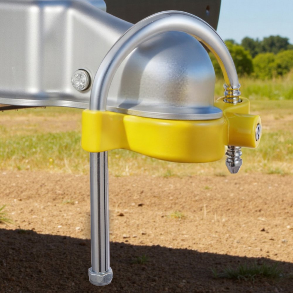 VEVOR Trailer Hitch Lock Kit, Fits for 1-7/8 in, 2 in, 2-5/16 in Couplers, Heavy-Duty Anti-Theft Trailer Ball Lock with Keys, Prying-Resistant, Adjustable Height Design for RVs, Boats, Trailers