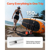 VEVOR Kayak Cart, 150 lbs Load Capacity, Stand Up Paddle Board Trolley with 10-inch Solid Rubber Tires & Kickstands, Paddle Board Carrier with Ratchet Strap for Paddleboard & Surfboard Transport