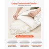 VEVOR Bed Pillow for Sleeping, Queen Size Luxury Quality Hotel Pillow with Memory Foam Fill, Supportive & Adjustable, Includes Natural Firber Pillowcase, Bedding for Back, Stomach and Side Sleepers