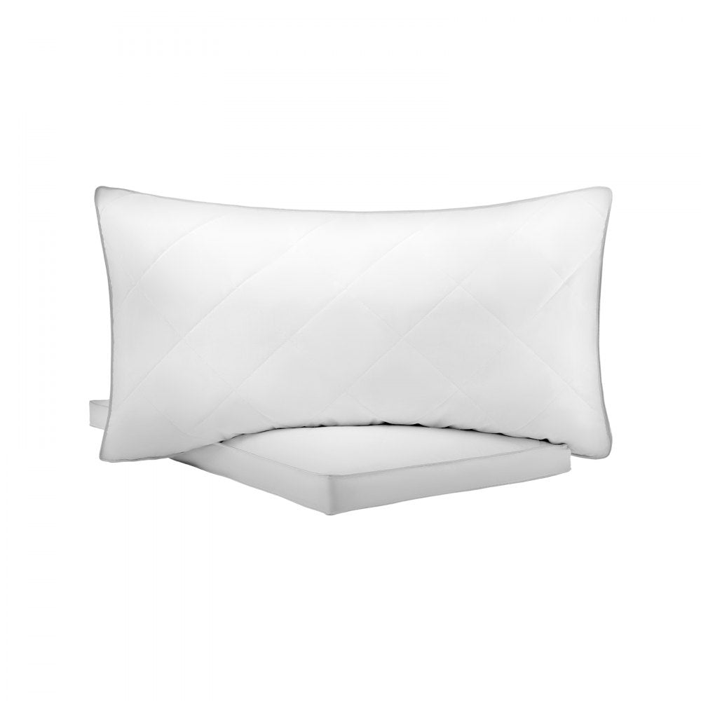 VEVOR Bed Pillows for Sleeping, Set of 2, King Size Luxury Quality Hotel Pillows with Original Down Alternative Filling, Supportive and Fluffy, Bedding for Back, Stomach and Side Sleepers, White