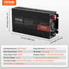 VEVOR Sine Wave Converter, 1000W, DC 12V to AC 120V, with Dual AC Sockets, 1 USB, 1 Type-C, Remote Operation for Portable Electronics, CE FCC Approved
