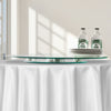 VEVOR 24 in Glass Lazy Susan Turntable, Tempered Glass Dining Table Centerpiece with 6 Rotating Wheels, 360° Smooth and Silent Spin Tabletop Rotating Tray, for Family Gatherings, Banquets & Weddings