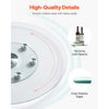 VEVOR 30 in Glass Lazy Susan Turntable, Tempered Glass Dining Table Centerpiece with 6 Rotating Wheels, 360° Smooth and Silent Spin Tabletop Rotating Tray, for Family Gatherings, Banquets & Weddings