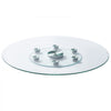 VEVOR 30 in Glass Lazy Susan Turntable, Tempered Glass Dining Table Centerpiece with 6 Rotating Wheels, 360° Smooth and Silent Spin Tabletop Rotating Tray, for Family Gatherings, Banquets & Weddings