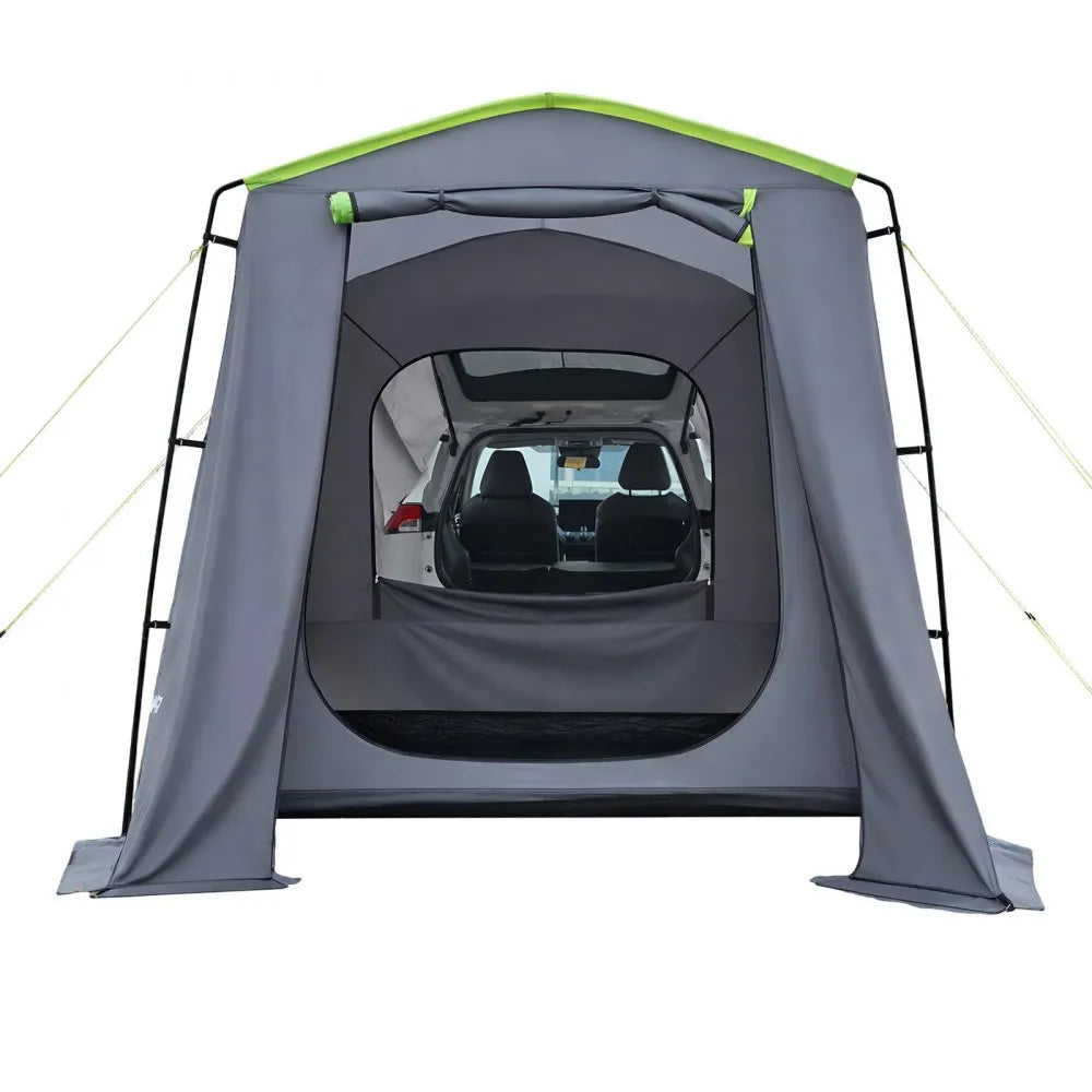 VEVOR Large SUV Tent for 5–9 Person, 10.6 x 8 FT All-Season SUV Tailgate Tent with Ventilated Door & Mesh Windows, PU3000mm Waterproof Dual-Use Car Rear Hatch Tents for Outdoor Camping Hiking
