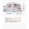 VEVOR Large SUV Tent for 6 Person, 10 x 9 FT 3-Season SUV Tailgate Tent with Ventilated Doors & Mesh Windows, PU2000mm Waterproof Dual-Use Car Rear Hatch Tents for Outdoor Camping Hiking