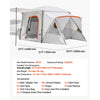 VEVOR SUV Camping Tent for 5-9 Person, 13 x 10 FT 3-Season SUV Tailgate Tent with Ventilated Windows, PU2000mm Waterproof Dual-Use Car Rear Hatch Tents for Outdoor Hiking Travels
