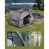 VEVOR SUV Tent for Camping, 8FT L x 8FT W, Waterproof PU2000mm Spacious Double Layer Design for 5-8 Person, SUV Camping Tent with Mesh Windows, Includes Rainfly & Storage Bag, for Outdoor Activities