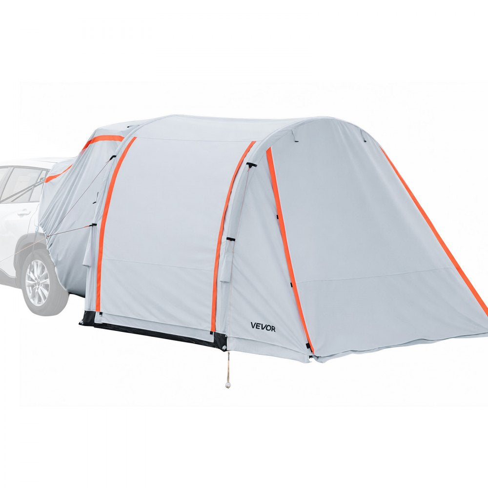 VEVOR Inflatable SUV Tent with Awning, 8 x 6.7 ft 3-Season SUV Tailgate Tent with Ventilated Doors & Mesh Window, PU2000mm Waterproof Car Rear Hatch Tents for Outdoor Camping - Air Pump Included