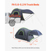 VEVOR Pickup Truck Tent, Fits 5.0-5.2 ft Truck Tents for Camping, Waterproof PU2000 mm 2-3 Person Sleeping Truck Bed Tent, Sturdy Truck Bed Camper Shell with Expandable Awning, Rainfly, Storage Bag