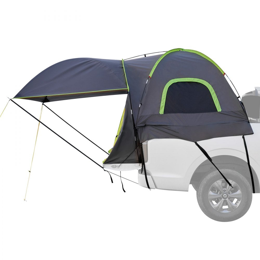 VEVOR Pickup Truck Tent, Fits 5.5-6.0 ft Truck Tents for Camping, Waterproof PU2000 mm 2-3 Person Sleeping Truck Bed Tent, Sturdy Truck Bed Camper Shell with Expandable Awning, Rainfly, Storage Bag