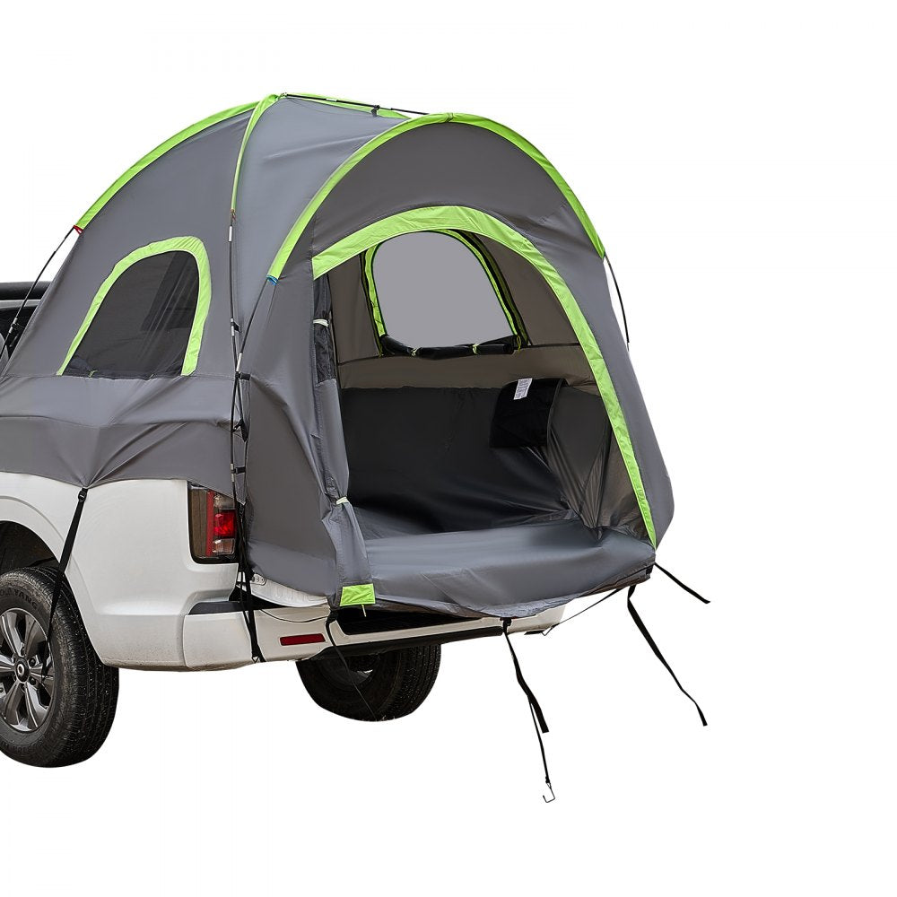 VEVOR Pickup Truck Tent, Fit 5.5-6.0 ft Truck Tents for Camping, Waterproof PU2000mm 2-3 Person Sleeping Truck Bed Tent with Double Layer Design Windows, Sturdy Truck Bed Camper Shell with Storage Bag