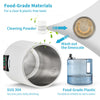 VEVOR 1.1Gal Water Distiller, 0.3Gal/H, 750W Distilled Water Maker Machine 0-99H Timing Set Temp Display, 304 Stainless Steel Countertop Distiller Plastic Carafe Cleaning Powder 3 Carbon Packs, White