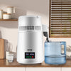 VEVOR 1.1Gal Water Distiller, 0.3Gal/H, 750W Distilled Water Maker Machine 0-99H Timing Set Temp Display, 304 Stainless Steel Countertop Distiller Plastic Carafe Cleaning Powder 3 Carbon Packs, White